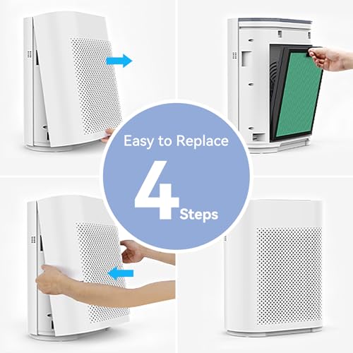 Image of Tailulu Air Purifier Filter for Tailulu HQKJ-180 Air Purifier, H14 Grade True HEPA for Large Room Filter Allergies Pollen Smoke Dust Pet Dander, HQKJ-180 Replacement Filter (Green 1Pack)