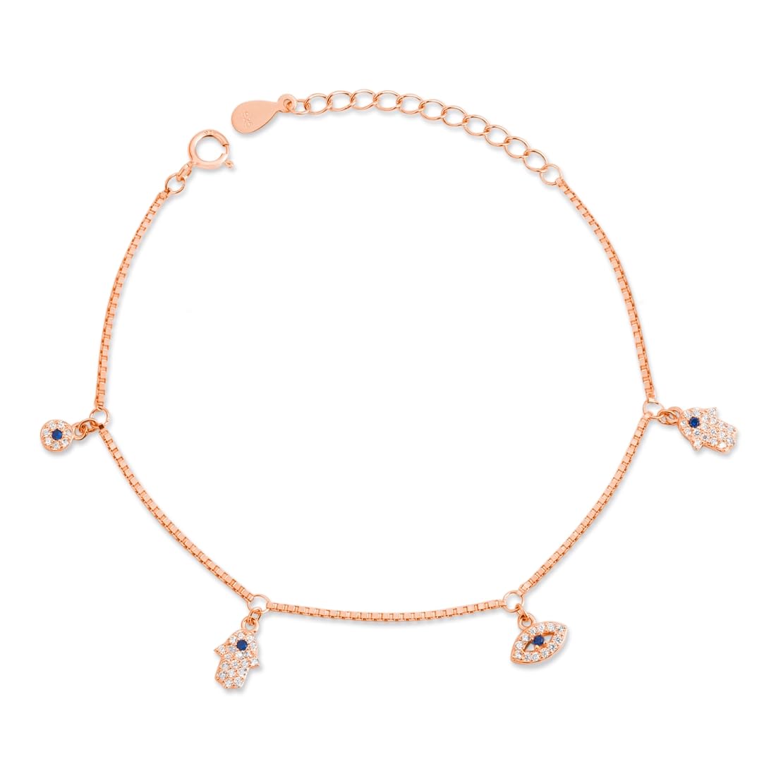 See full amazon price history chart for ZAVYA 925 Sterling Silver Cubic Zirconia Evil eye Rose Gold Plating Chain Bracelet | | Gift for Women and Girls | With Certificate of Authenticity and 925 Hallmark ZAVYA 925 Sterling Silver Cubic Zirconia Evil eye Rose Gold Plating Chain Bracelet | | Gift for Women and Girls | With Certificate of Authenticity and 925 Hallmark (B0D37D7GL9) Amazon Price History, Amazon Price Tracker