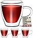 Price comparison product image Eparé Espresso Glasses - 2oz Set of 4 Single Shot - Double Walled Demitasse Cups - Mini Mug Shots - Home Barista