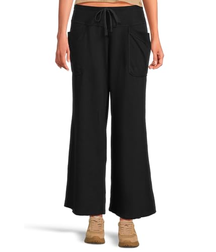Free People Women's Staycation Lounge Pants, Black