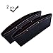 Produktbild Almondcy Autositz-Seitentasche, Schlitztasche, Organizer, Leder, universal, flexibel, für den Innenraum, Auto-Zubehör zwischen Sitz und Konsole, 2 Stück