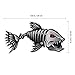 WINOMO 2Pcs 10x5 inch Fish Skeleton Decals Sticker Vinyl Auto Decal Sticker for Kayak Fishing Car