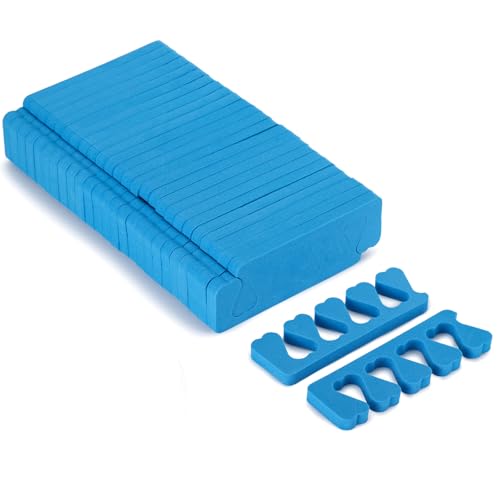 Toe Separators Set - 52 Pieces Premium Pedicure Tool, Spa Party Salon Polishing Separator (Blue)