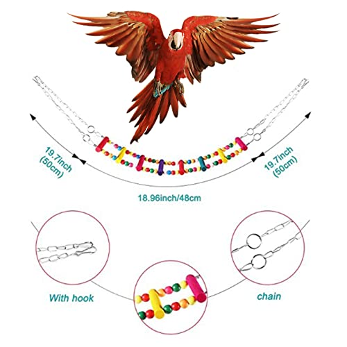 OhhGo 5 x Hühner-Spielzeug für Hühnerstall, Xylophon, Spiegelleiter, Schaukel, hängende Futterspender für Hühnerstall – Bild 5