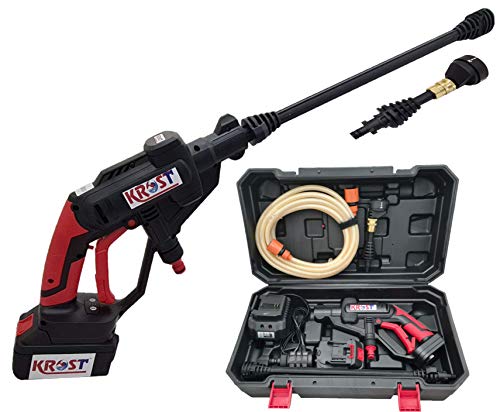 Image of KROST 20V Compact & Portable Design 1800-Watt Cordless High Pressure Washer Motor Power.