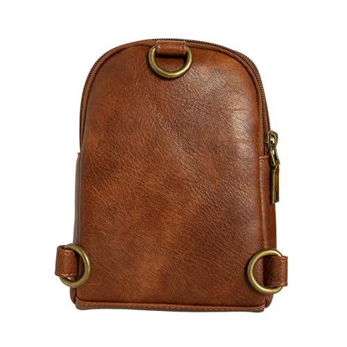 AWST Int'l Snaffle Bit Crossbody Phone Bag-Dark Brown2