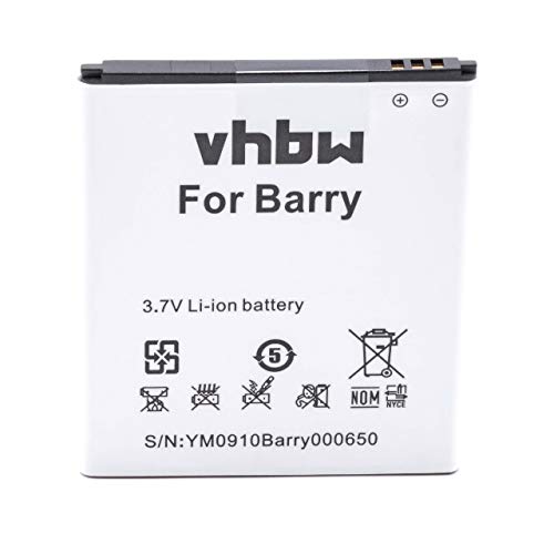 Batterie Li-ION vhbw 2000mAh (3.7V) pour téléphone Portable, Smartphone WiKo Cink Five, Rainbow. Remplace: BTY26182, BTY26182MOBISTEL/STD.