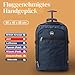 Cabin Max Metz 55x40x20 cm Hybrid Reiserucksack mit Rollen – 44L Handgepäck Trolley Rucksack 2-in-1 – Carry On Kabinengepäck Flugzeug – Boardgepäck Koffer Alternative – Recyceltes Polyester