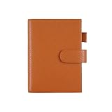 Moterm Leder Cover für Stalogy B6 - mit Rückentasche, Stiftschleife und Kartensteckplätze (Kiesel-Gebranntes ora ...