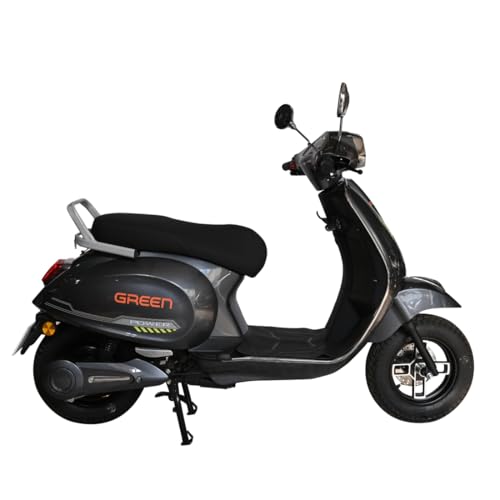 Image of Green Falco Low Speed Electric Scooter Non RTO 60 KM Range with Portable Charger (Grey)