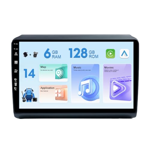 MISONDA 6G+128GB Double Din Car Radio Stereo Android 14 For For Fiat Ducato Citroen Jumper Peugeot Boxer 2006-2015 GPS SAT NAV BT FM RDS DAB+ Carplay SWC Head Unit Camera Mic