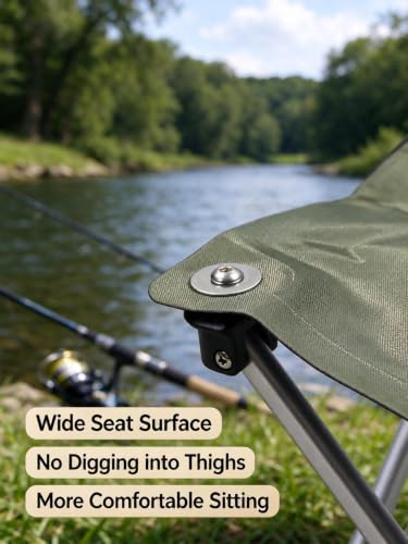 ChayWillow Aluminum Alloy Portable Folding Stool 300lb Capacity | 7075 Aluminum Frame, Waterproof Nylon Seat, Non-Slip Rubber Feet, Includes Carry Pouch, Camping & Hiking Use - image 3