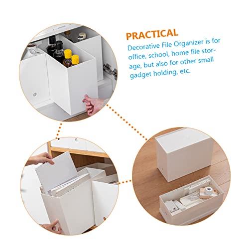 Organiseur de bureau pour dossiers et boîte de rangement créative DOITOOL - 4