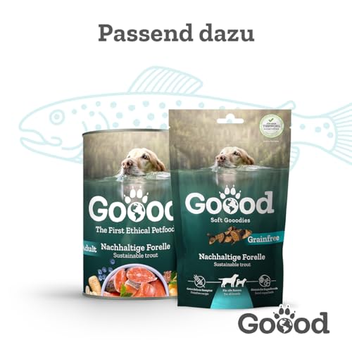 Goood Adult Nachhaltige Forelle – Trockenfutter, Hundefutter – getreidefrei, für Haut und Fell, mit hochwertigen Proteinen – für ausgewachsene Hunde – 10kg