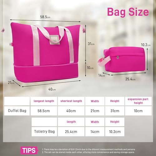 Image of 6 Pcs ABS Hardshell Luggage Sets Spinner Wheel Suitcase Lock Suitcases Black Pink