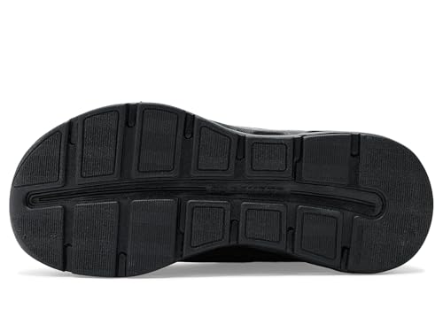 Skechers Fille Glide-Step + Vista Lane Baskets, Black Synthetic/Black Trim, 35 EU