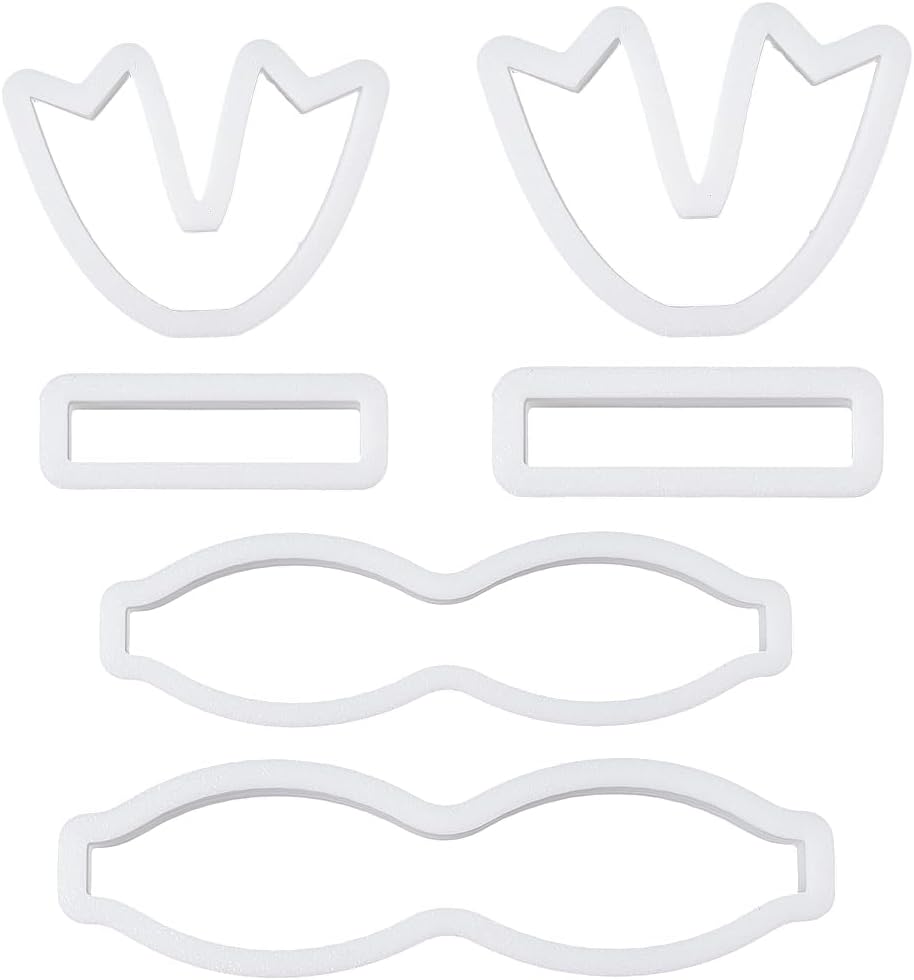 SUNNYCLUE 1 Box 6Pcs Bow Clay Cutter Polymer Clay Cutters Molds Cute Conquette Ribbon Bowknot Shaped molds Ceramics Plastic Assorted Size Basic Tools for DIY Creative Crafts Earrings Making Adults