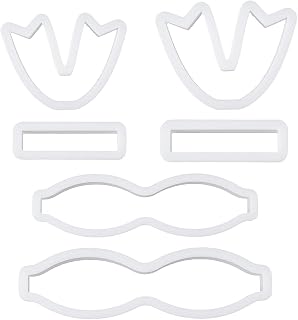 SUNNYCLUE 1 Box 6Pcs Bow Clay Cutter Polymer Clay Cutters Molds Cute Conquette Ribbon Bowknot Shaped molds Ceramics Plastic Assorted Size Basic Tools for DIY Creative Crafts Earrings Making Adults