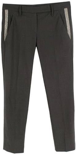 BRUNELLO CUCINELLI Pantalones embellecidos de Traje de Segunda Mano, Color Gris