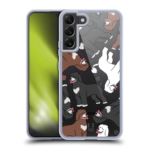 Head Case Designs Portuguese Water Dog Breed Patterns 8 Gel Case [Military Grade Protection] Compatible with Samsung Galaxy S22+ 5G and Compatible with MagSafe