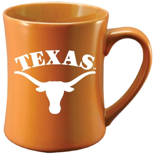 RFSJ INC. Texas Longhorns Ceramic 16oz Sculpted Mug – Official Team Logo Coffee Cup – Handwash Recommended – Includes One Mug