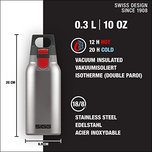 SIGG - Botella de Agua Aislada - Termo para Líquidos Calientes y Fríos ONE Brushed - con Infusor de Té - A Prueba de Fugas - Libre de BPA - Acero Inoxidable 18/8 - 300 ml miniatura 2