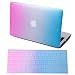 HDE Macbook Air 11 Case Hard Shell Cover Solid Matte + Keyboard Skin for Apple Mac Air 11.6" fits Model A1370 / A1465 (Rainbow)