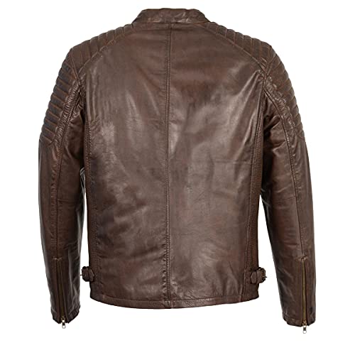 Image of Milwaukee Leather SFM1840 Men's 'Quilted' Black Leather Fashion Jacket with Snap Button Collar