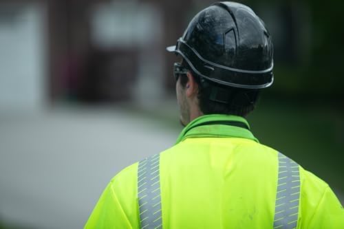 PYRAMEX Ridgeline Cap Style Hard Hat, Vented, 4-Point Ratchet Suspension, Black Graphite Pattern - Image 6