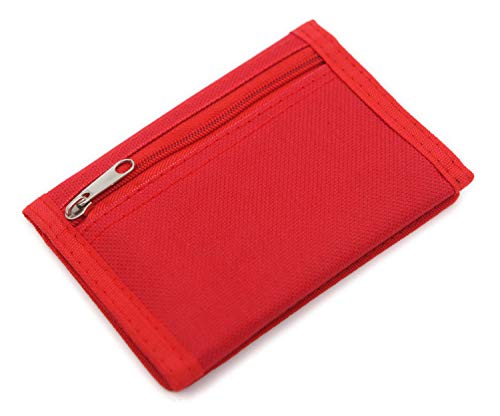 Image of AI-DEE RFID Trifold Canvas Outdoor Sports Wallet for Kids - Front Pocket Wallet with Magic Sticker