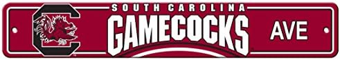 Fremont Die NCAA South Carolina Fighting Gamecocks Team Sign, 4" x 24", Street Sign