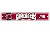 Fremont Die NCAA South Carolina Fighting Gamecocks Team Sign, 4" x 24", Street Sign