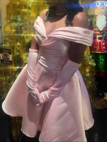 Satin Homecoming Dresses 2025 Off Shoulder Short Prom Graduation Cocktail Party Gown HC0253
