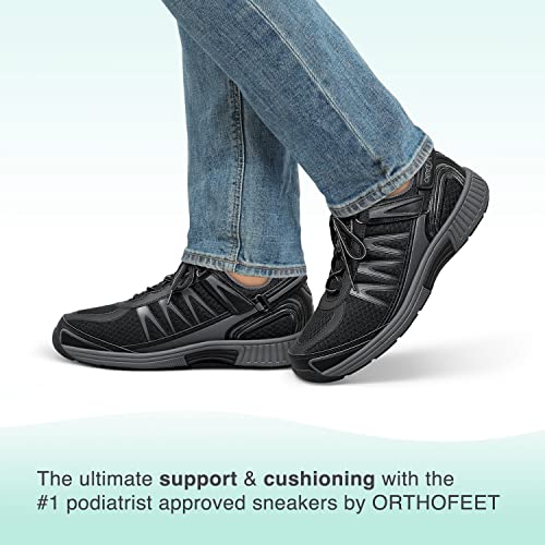 Innovative Plantar Fasciitis Shoes For Men - Ideal For Heel Pain Relief. Therapeutic Walking Shoes With Arch Support, Arch Booster, Cushioning Ergonomic Sole & Extended Widths – Sprint By Orthofeet #TOP1