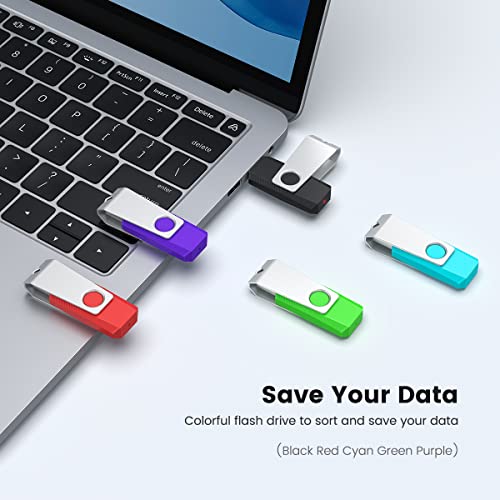 Aiibe 64Gb Flash Drive 3.0 5 Pack 64Gb Usb 3.0 Thumb Drive Usb Drive 64Gb Jump Drive Memory Stick Multi Pack 64Gb Flash Drives (64G, 5 Mixed Colors: Black Red Cyan Green Purple) #TOP5