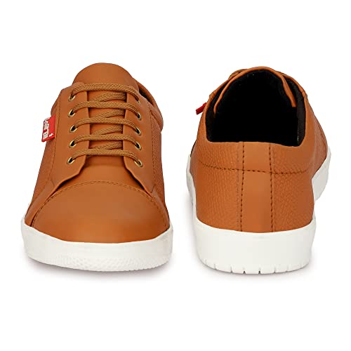 Image of LE GREEM Men's Synthetic Leather Stylish /Comfortable Lace-Ups Sneakers