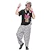 Produktbild NET TOYS Zebra Jogginghose 80er Jahre Trainingshose M/L 48 bis 52 Trainingsanzug Hose 80s Outfit Verkleidung Jogginganzug Bad Tast Kostüm Kleidung