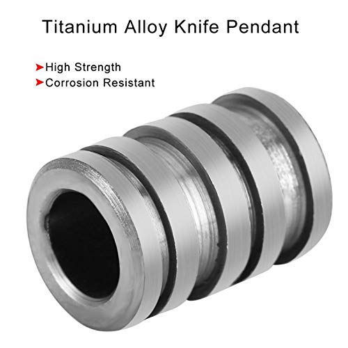 Alomejor Titan Paracord Anh?nger Outdoor Halskette Schl¨¹sselanh?nger Schmuck Titanfarbe