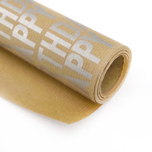 Blavermant Birthday Kraft Wrapping Paper Roll - Birthday Theme Design Great For Birthday, Party, Baby Shower Wrap - 17" X 32.8Ft #TOP4