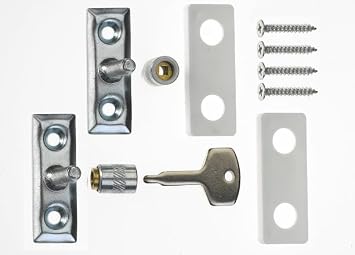 Staylock Window Security Device for Restricting and Locking Window Opening (Brass, Retail Boxed)