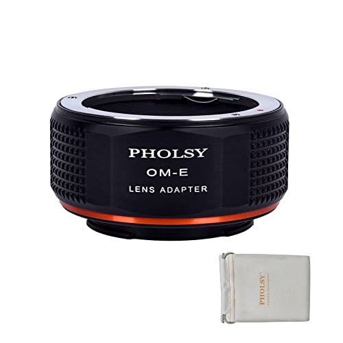PHOLSY Lens Mount Adapter Compatible with Olympus Zuiko OM Lens to Sony E Mount Camera a1 a9ii a7S iii/ii