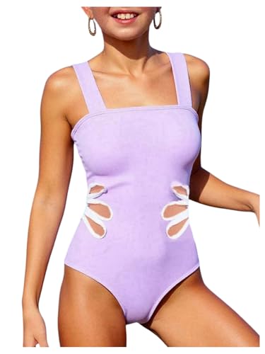 Image of SHENHE Girl's Colorblock Cut Out One Piece Swimsuit Beach Sports Swimwear Bathing Suit