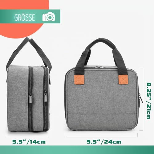 Luxja Fotodrucker Tasche Groß, Foto Drucker Tasche mit Griff, Photodrucker Reisetasche ist mit dem Canon SELPHY CP1500 / CP1300 / CP1200 Kompatibel, Grau