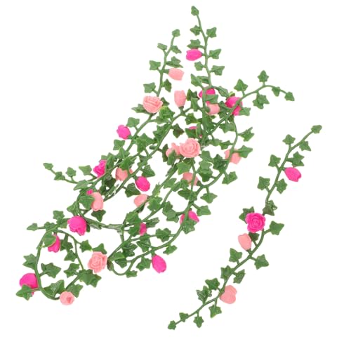 Vignes de roses artificielles de rechange pour décor miniature plastique