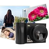 Zunate 2.5K 24MP Digital Camera with WiFi, 16x Digital Zoom, 2.88' Screen & 1800mAh Battery for Travel, Vlogging, Webcam Use (Black)