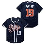 Kekambas Men's #19 Tony Gwynn Long Beach Polytechnic High School Throwback Baseball Jersey Stitched Black Size XXL