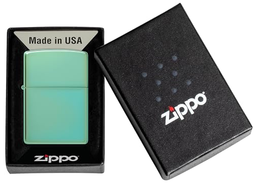 Zippo Zapalniczka Sztormowa, Kameleon, Zieleń Polerowana na Optymalny Połysk, Model Podstawowy, z Możliwością Napełniania, Wielokrotnego Użytku, Made in USA