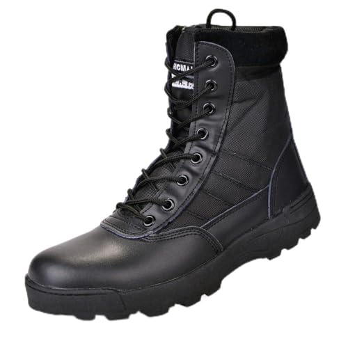 Vietnam Jungle Boots for Men Tactical Military Army Combat Boot Lightweight Waterproof Fabric High Top Outdoor Desert Mountain Climbing Hiking Camping Motorcycle Training Work Shoes Non-slip Platform
