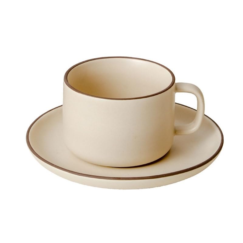 Porcelanowy kubek do kawy ze spodkiem, Zestaw ceramicznych spodków do filiżanek kawy Nordic Design Home Restaurant(Style2)