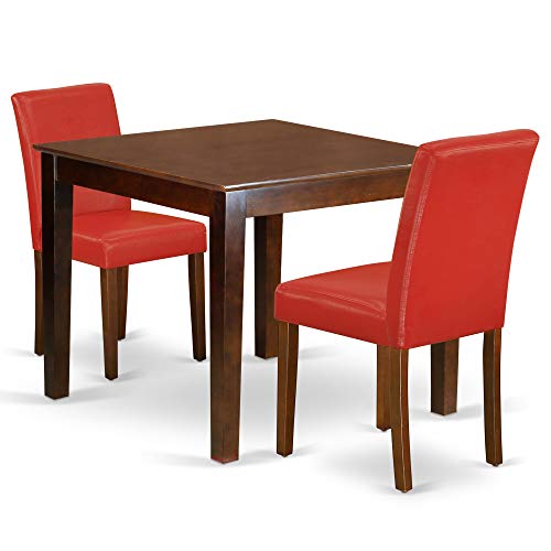 Luxury Mahogany Finish Dining Set | Solid Wood Table &